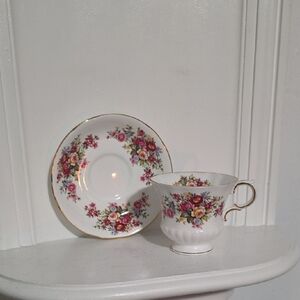 Vintage Paragon "Flower Festival" Teacup and Saucer: English Floral Teaset